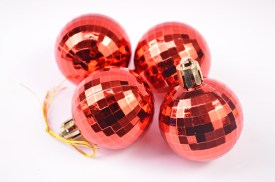 Pack 4 esferas Navidad facetadas ROJOS (2)